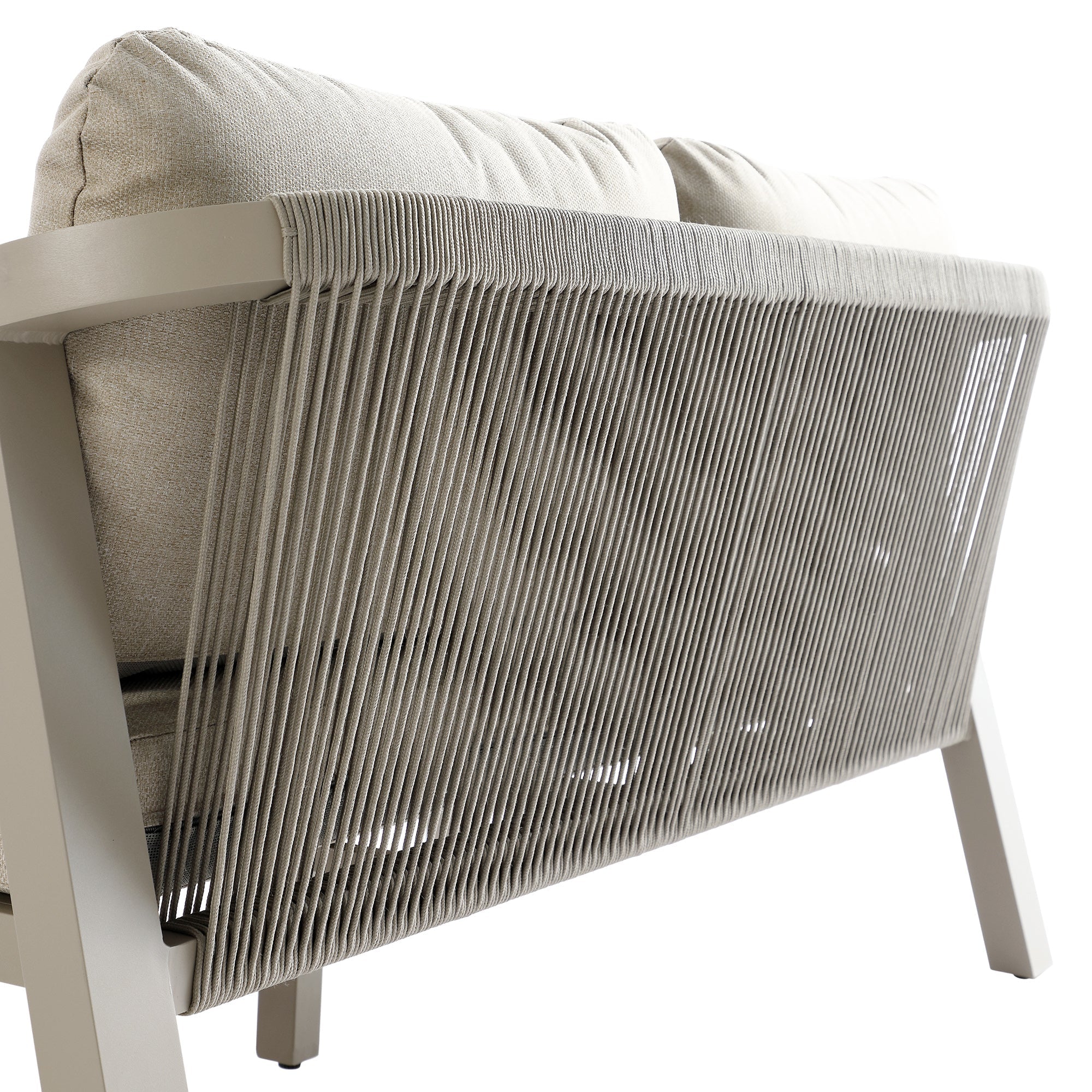 Manresa Rope 5-Seater Sofa Set, Taupe and Beige