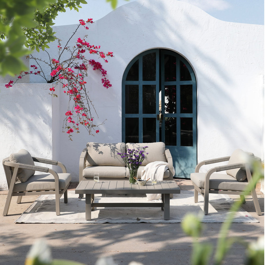 Manresa Rope 5-Seater Sofa Set, Taupe and Beige