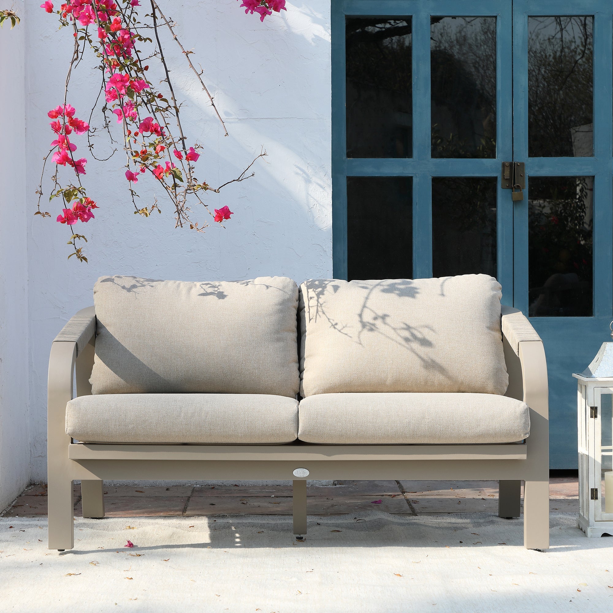 Manresa Rope 5-Seater Sofa Set, Taupe and Beige