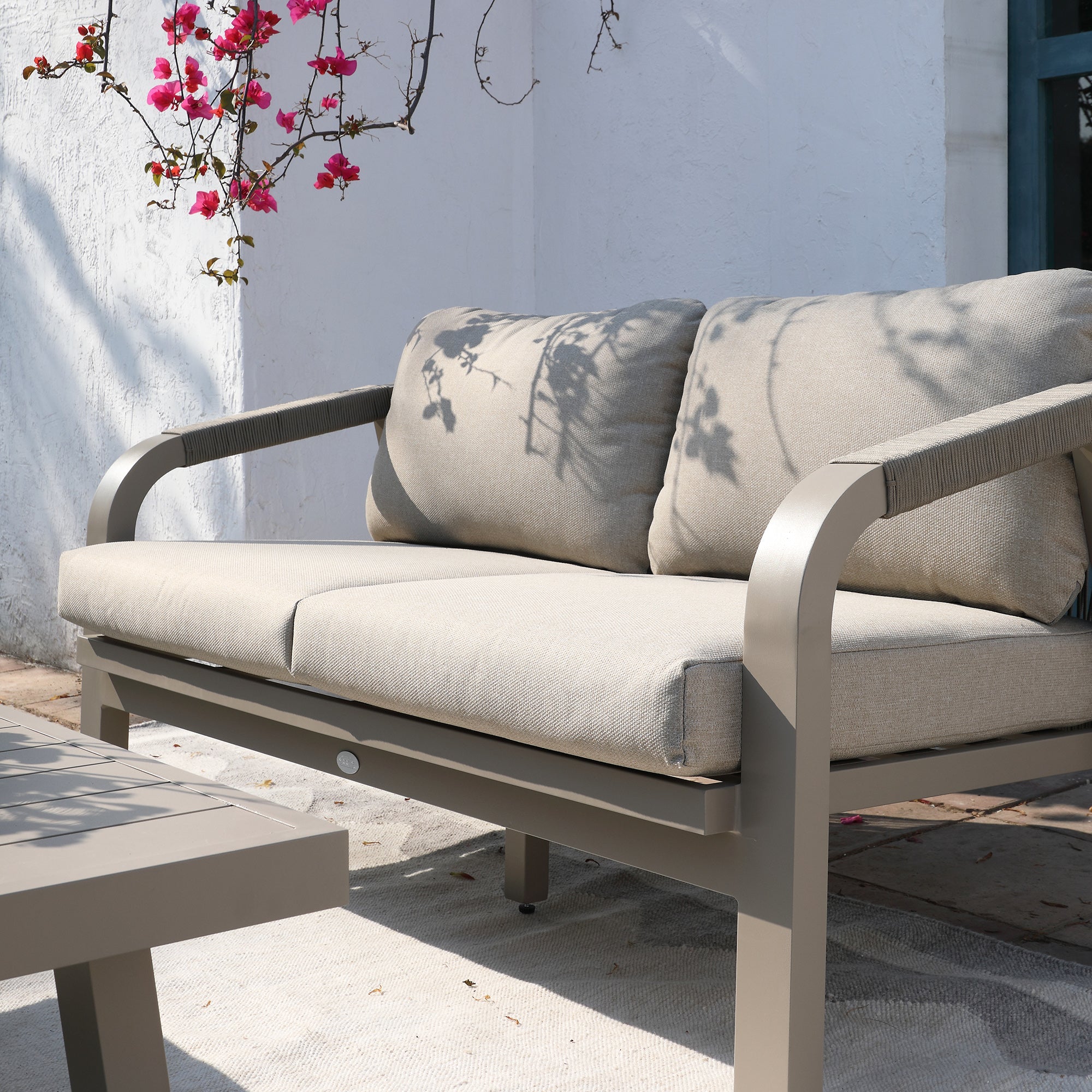 Manresa Rope 5-Seater Sofa Set, Taupe and Beige