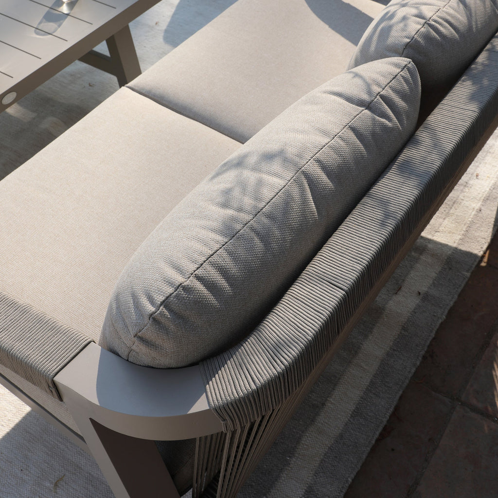 Manresa Rope 5-Seater Sofa Set, Taupe and Beige