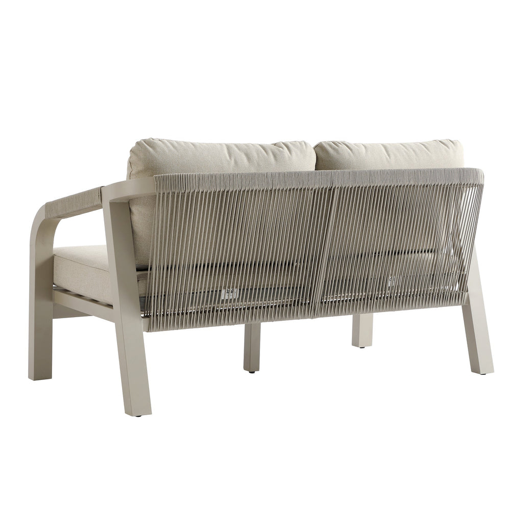 Manresa Rope 5-Seater Firepit Sofa Set, Taupe and Beige
