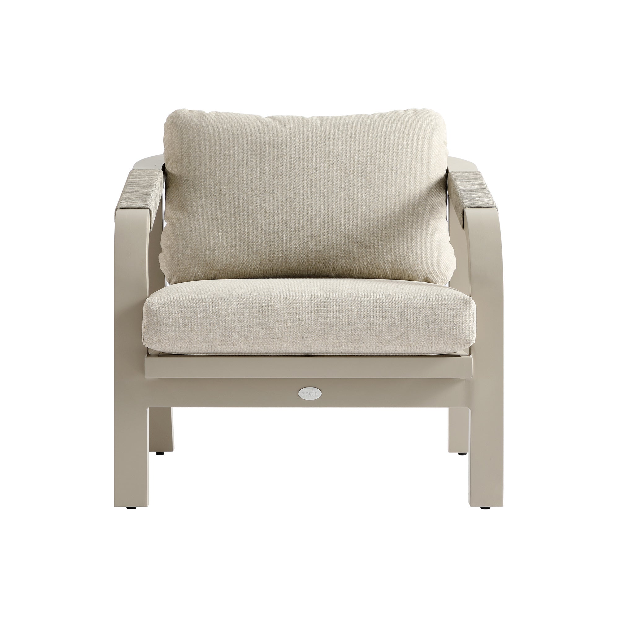 Manresa Rope 5-Seater Firepit Sofa Set, Taupe and Beige