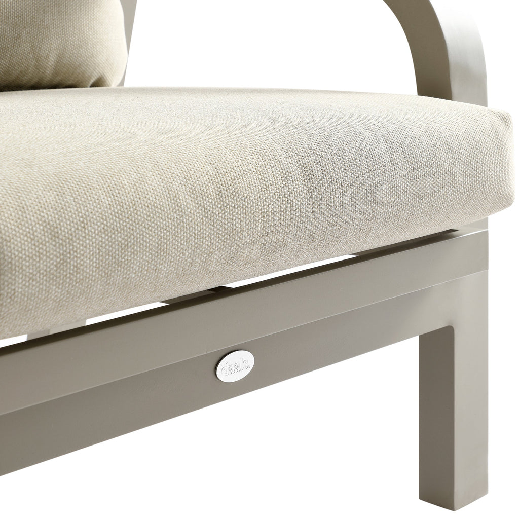 Manresa Rope 5-Seater Firepit Sofa Set, Taupe and Beige