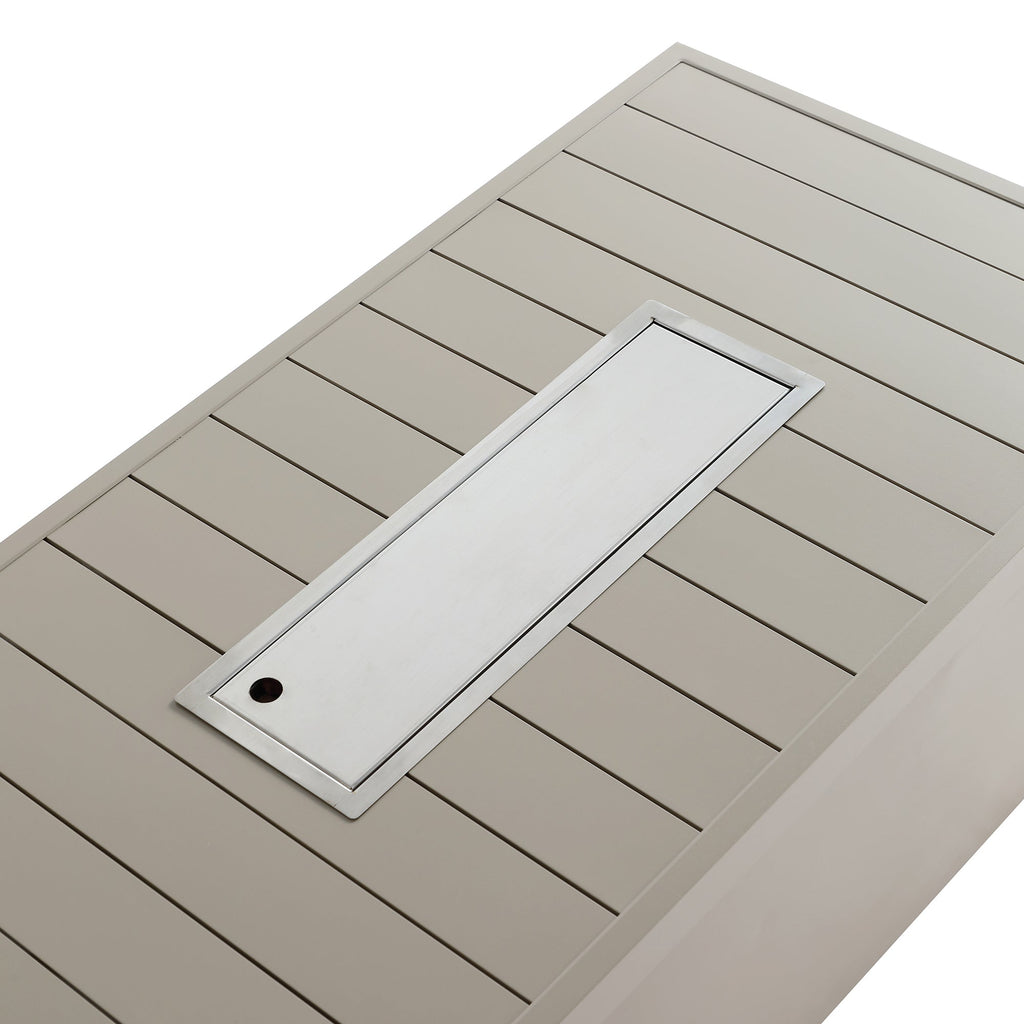 Manresa Rope 5-Seater Firepit Sofa Set, Taupe and Beige