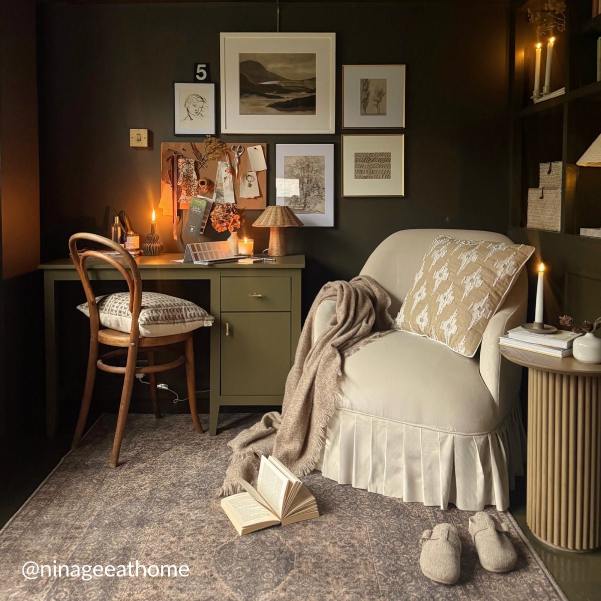 Oakham Writing Desk, Olive Grove