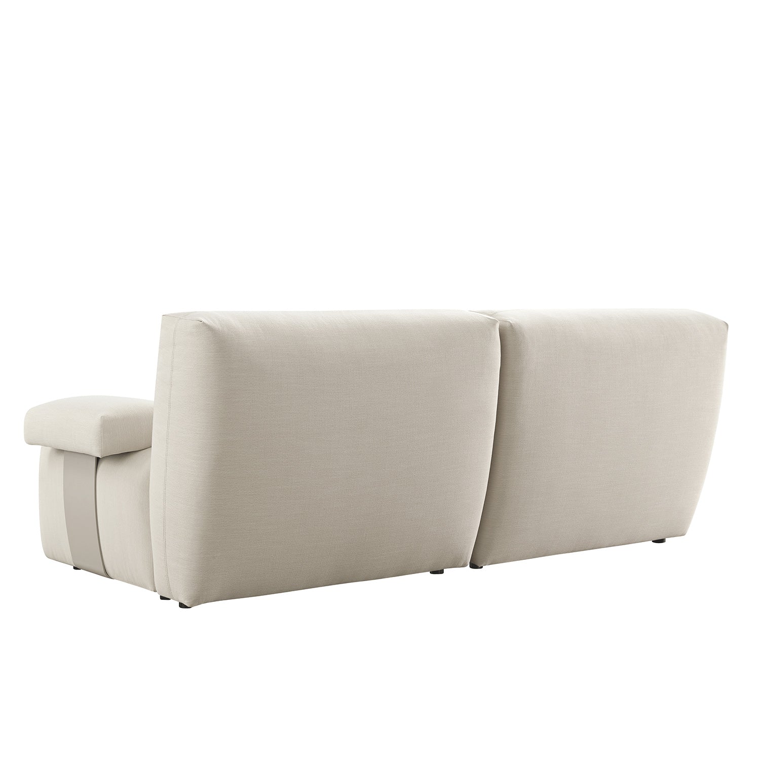 Carlyle Beige Cotton Blend Modular Sofa, 2-Piece