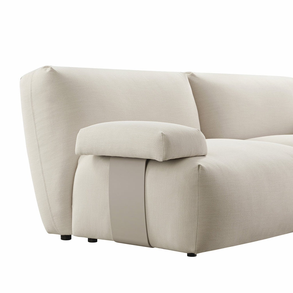 Carlyle Beige Cotton Blend Modular Sofa, 2-Piece