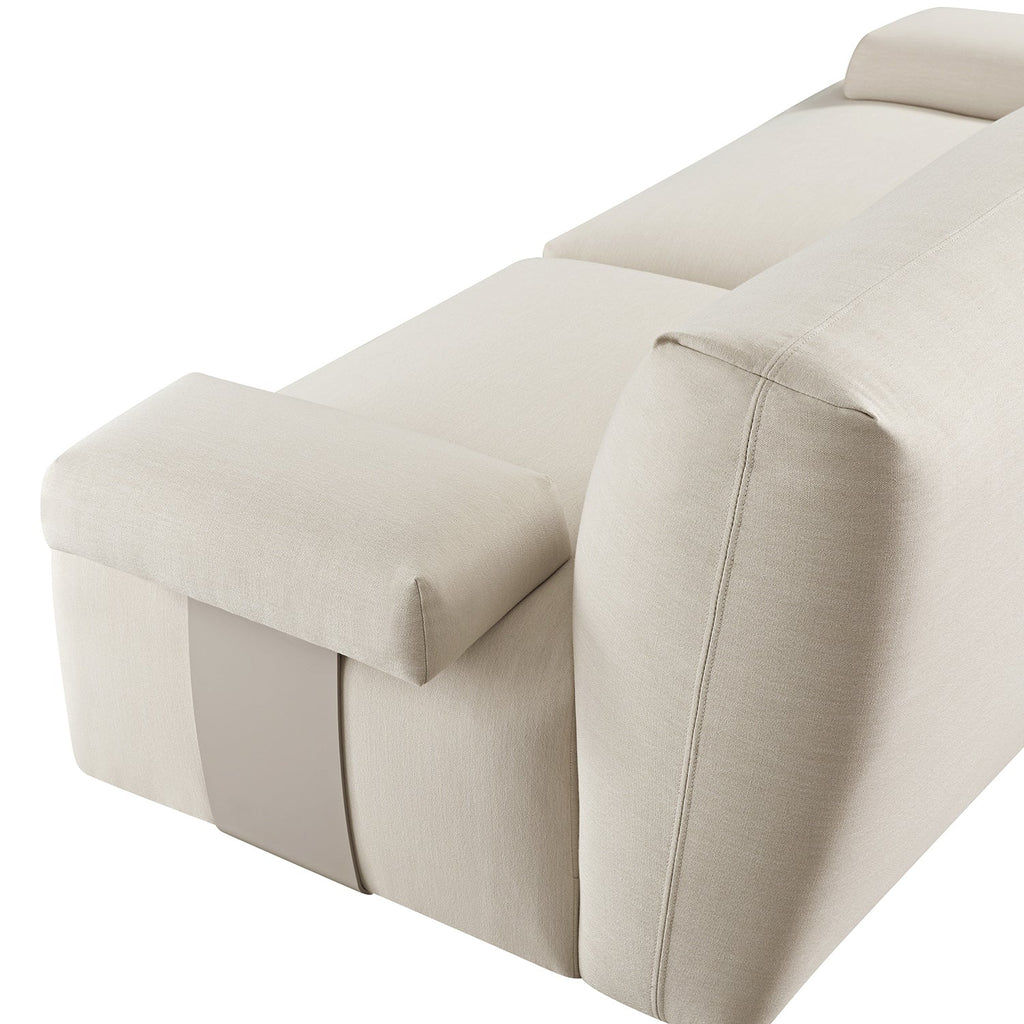 Carlyle Beige Cotton Blend Modular Sofa, 2-Piece