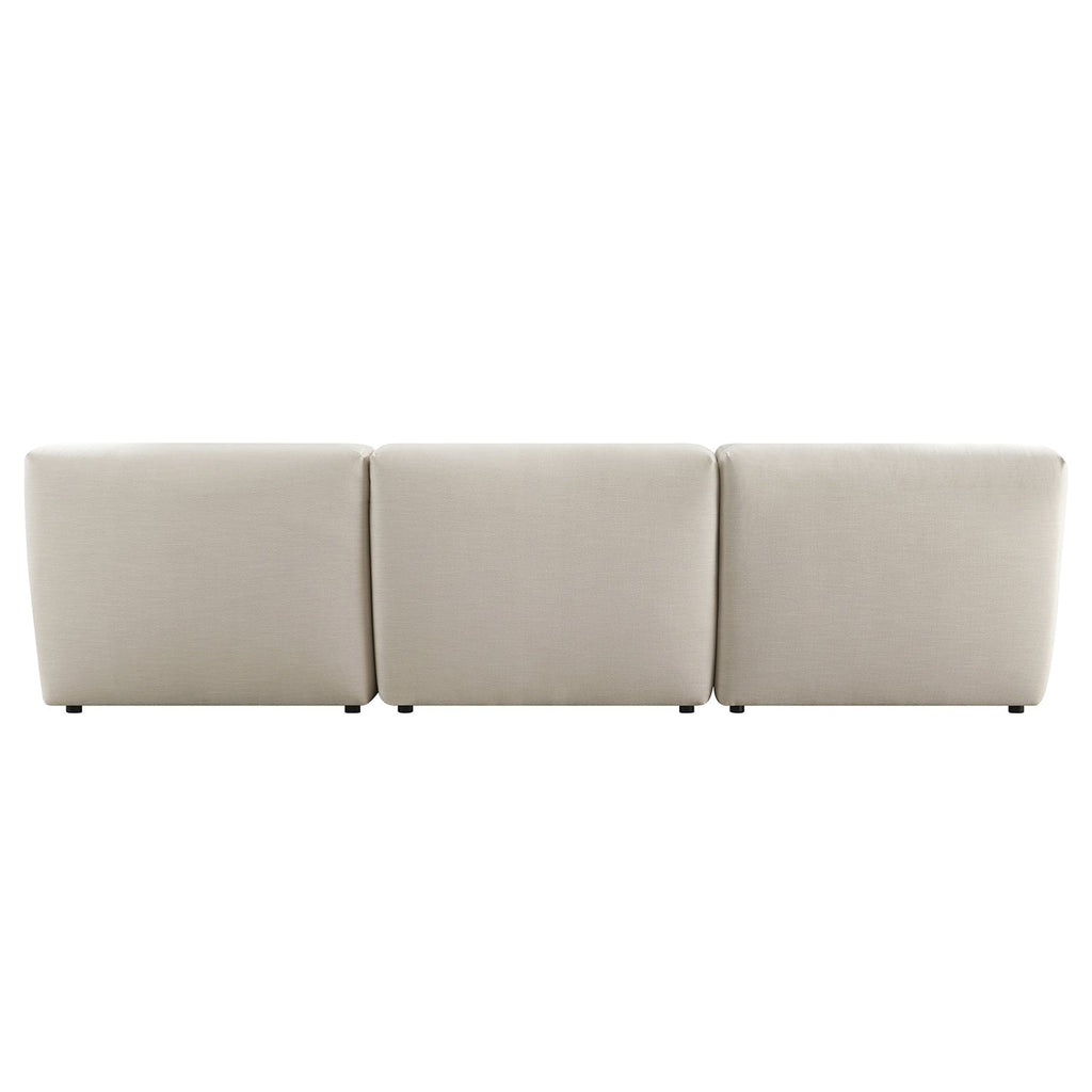 Carlyle Beige Cotton Blend Modular Sofa, 3-Piece