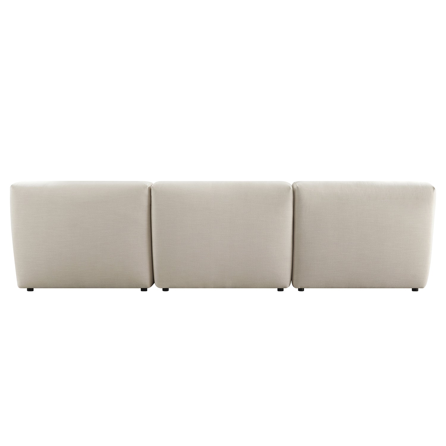Carlyle Beige Cotton Blend Modular Sofa, 3-Piece