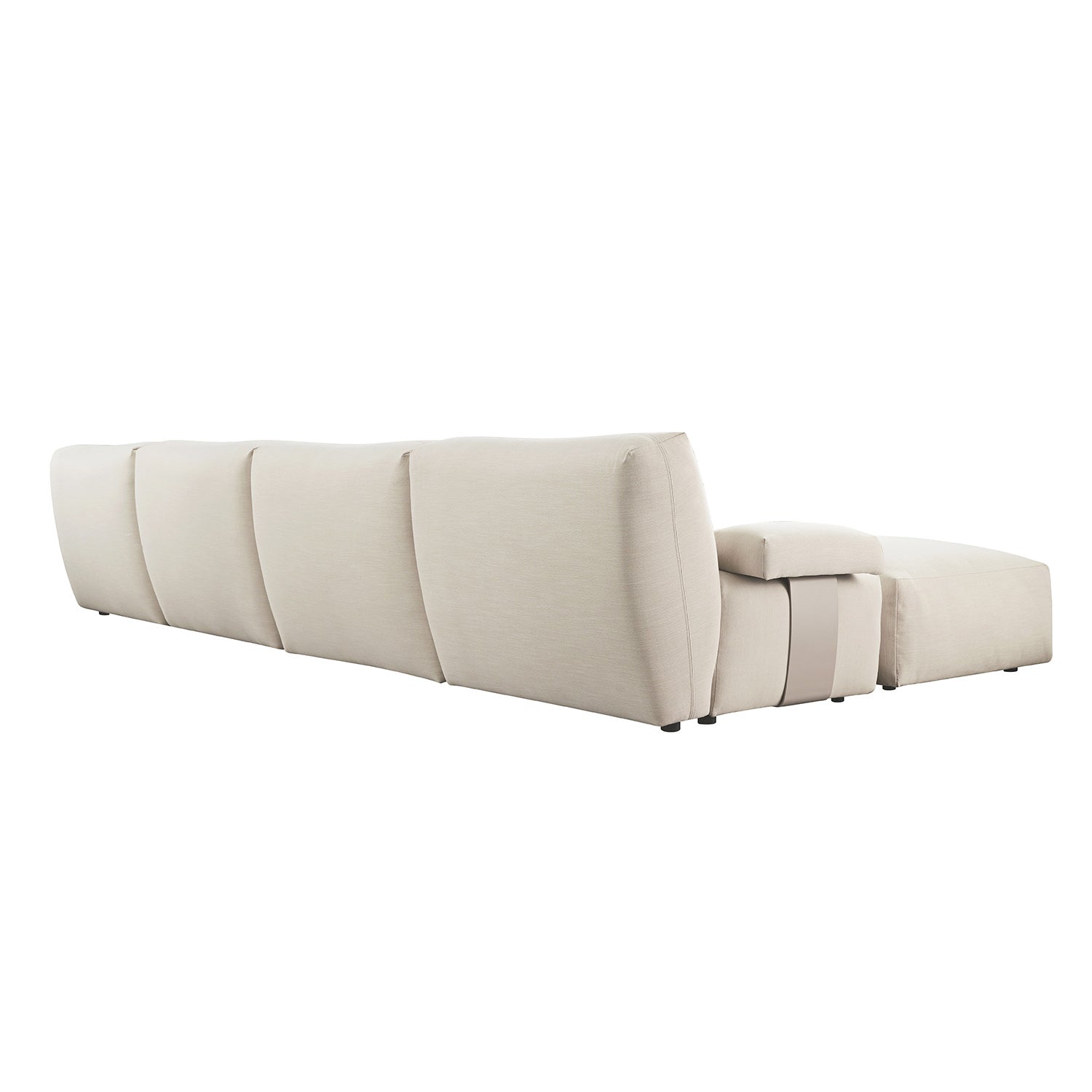 Carlyle Beige Cotton Blend Modular Sofa, 4-Piece Chaise