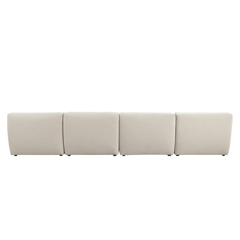 Carlyle Beige Cotton Blend Modular Sofa, 4-Piece