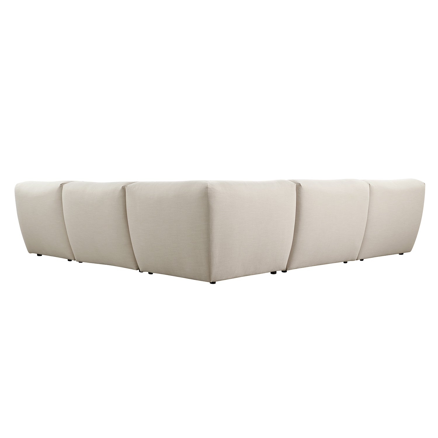 Carlyle Beige Cotton Blend Modular Sofa, Large Corner Set