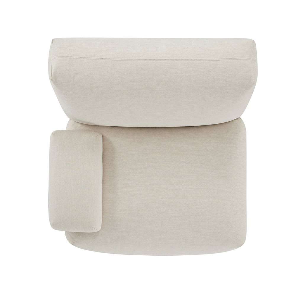 Carlyle Beige Cotton Blend Modular Sofa, Side Seat