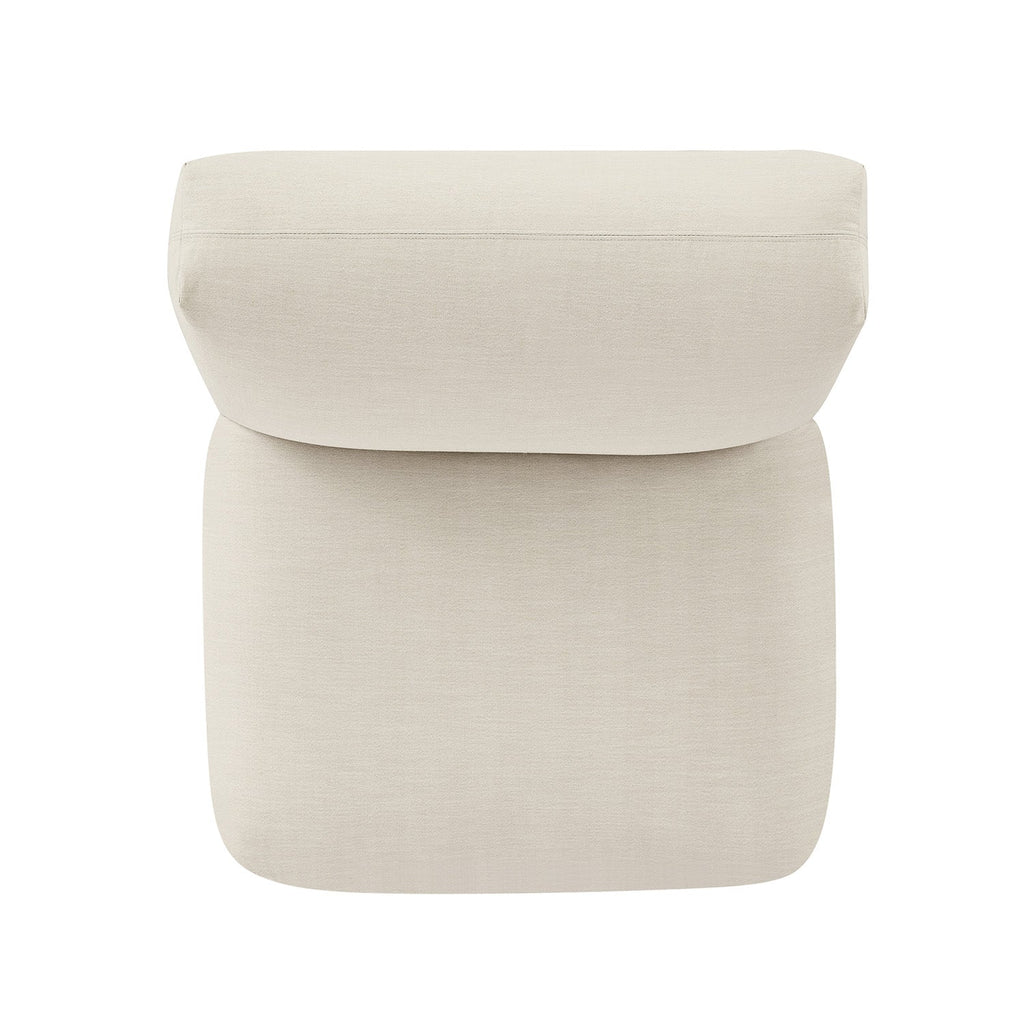 Carlyle Beige Cotton Blend Modular Sofa, Armless Seat