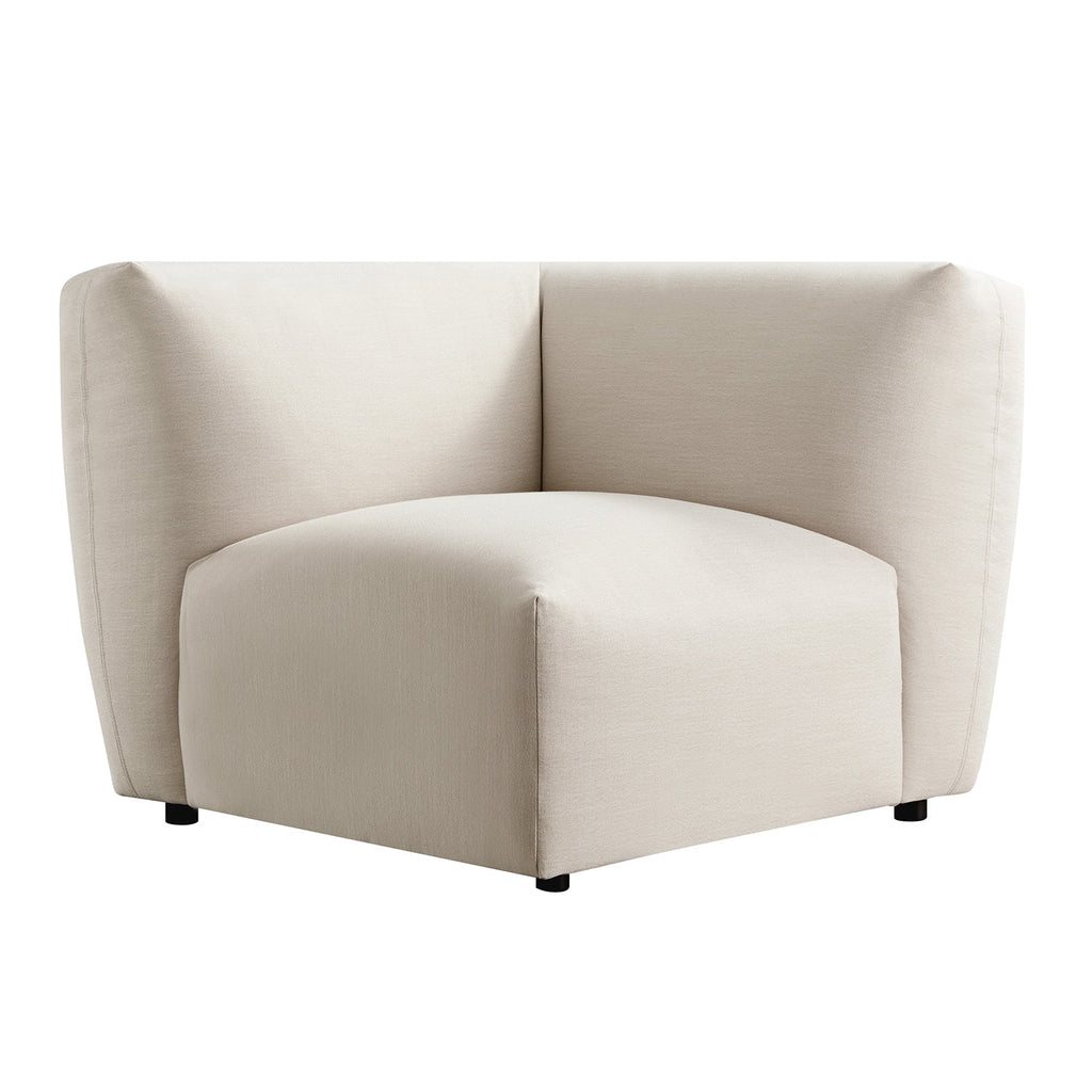 Carlyle Beige Cotton Blend Modular Sofa, Corner Seat