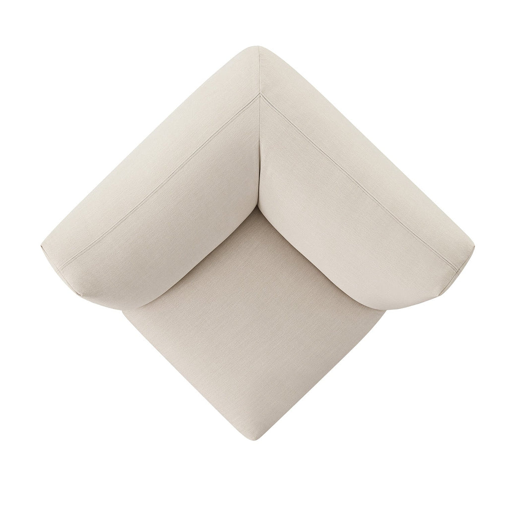 Carlyle Beige Cotton Blend Modular Sofa, Corner Seat