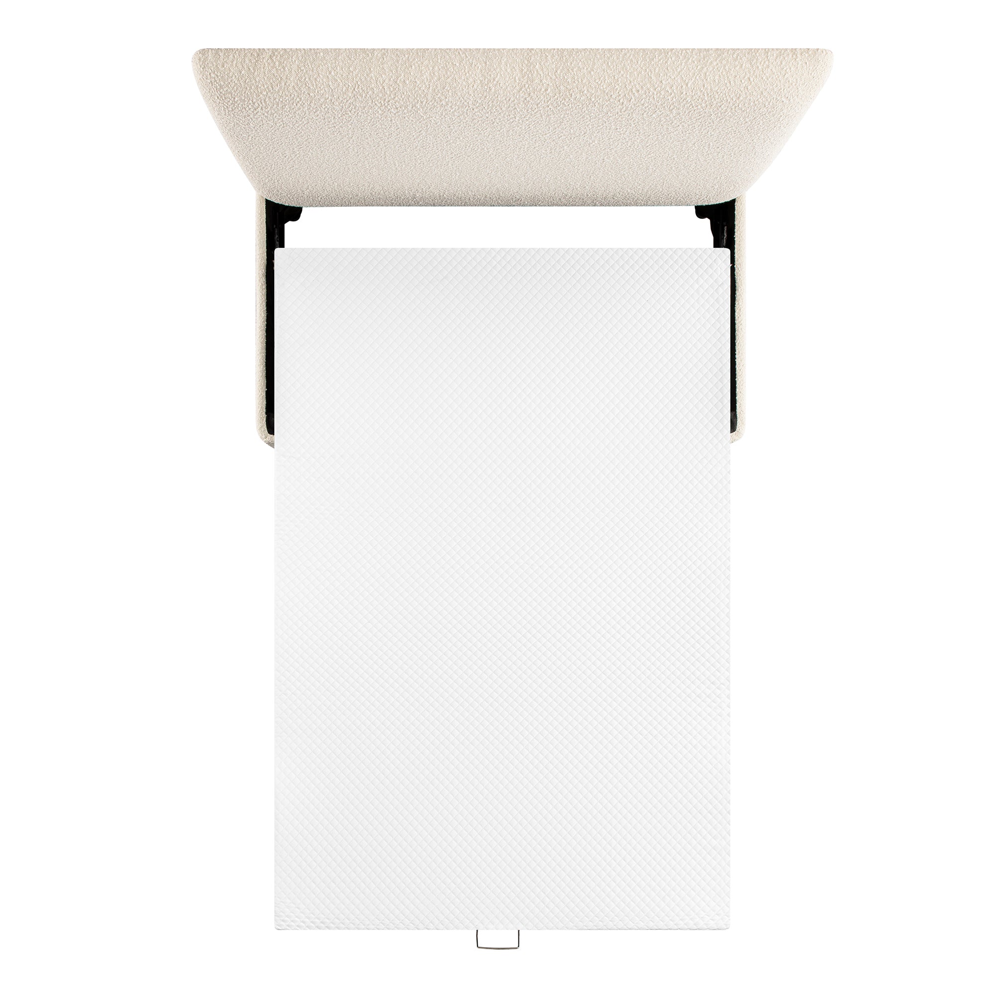 Magda Fold-Out Small Double Bed in an Ottoman, Beige Boucle