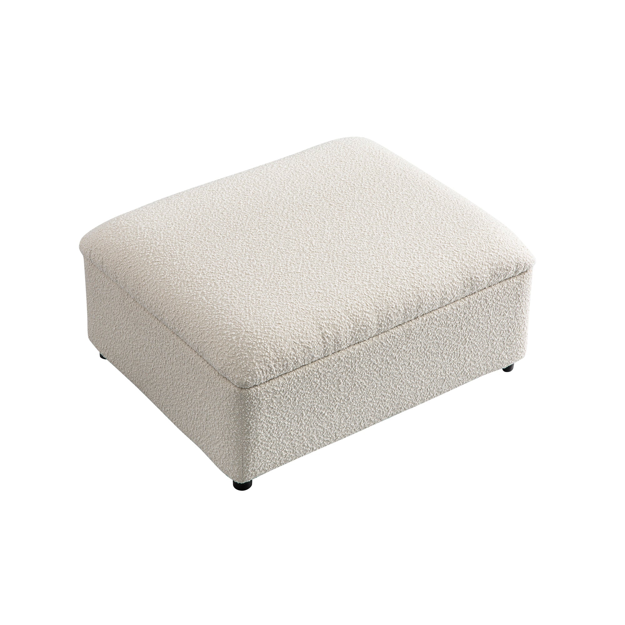 Magda Fold-Out Single Bed in an Ottoman, Beige Boucle
