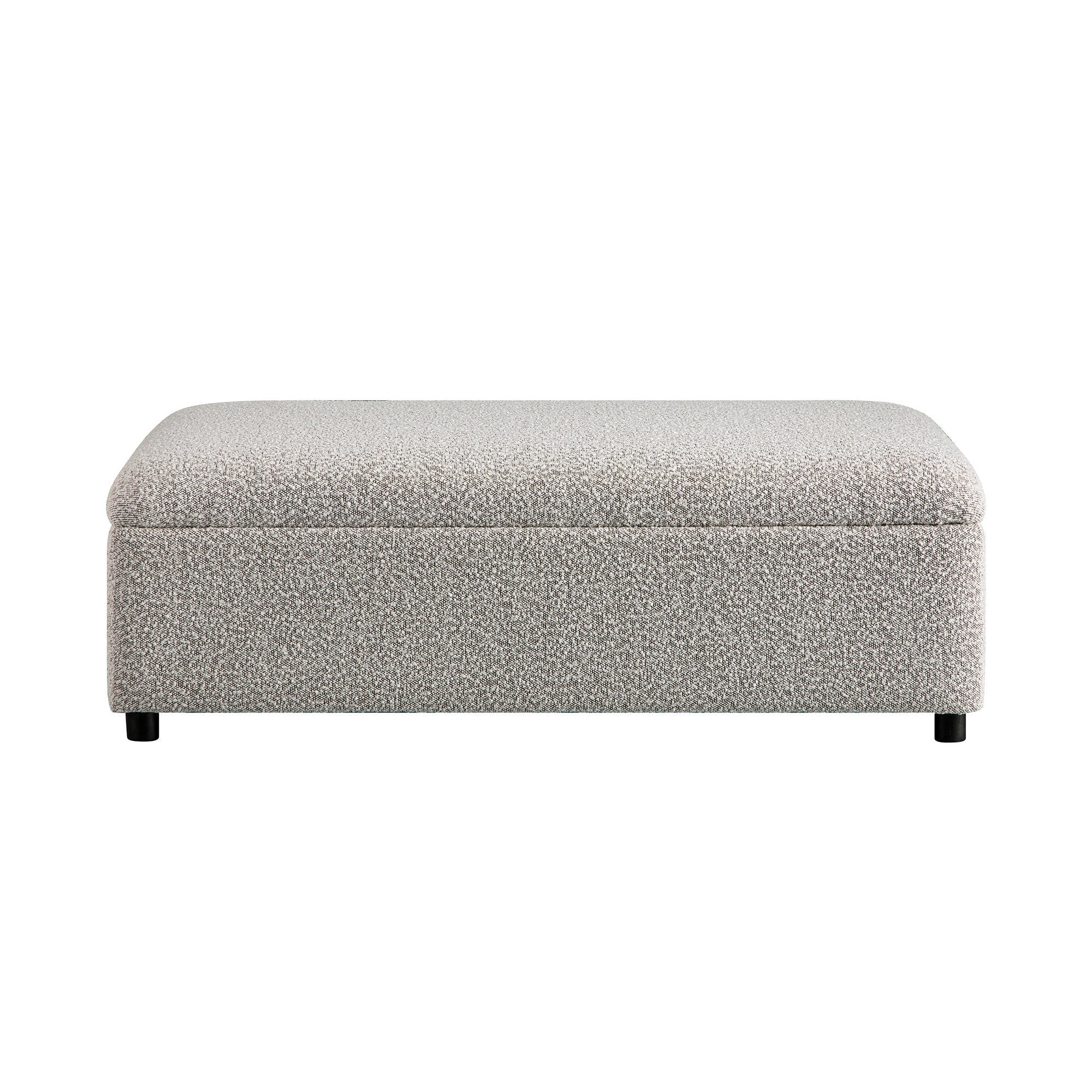 Magda Fold-Out Small Double Bed in an Ottoman, Mist Grey Boucle