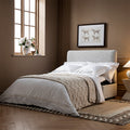 Magda Fold-Out Small Double Bed in an Ottoman, Mist Grey Boucle