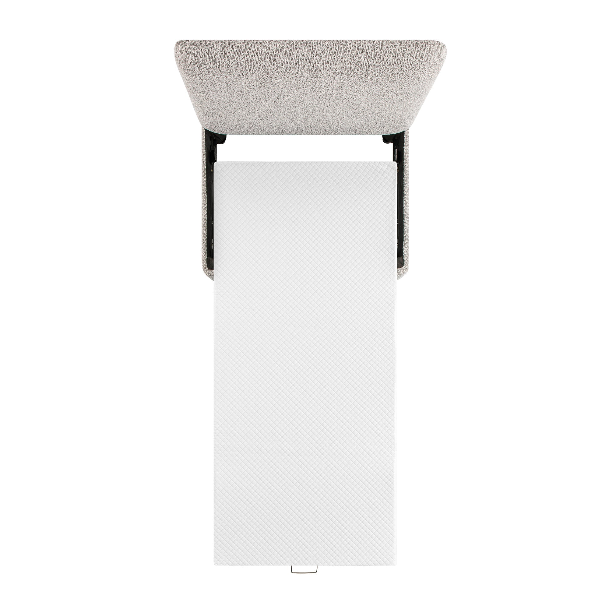 Magda Fold-Out Single Bed in an Ottoman, Mist Grey Boucle