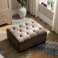 Portland Single Buttoned Fold-Out Bed in Ottoman, Mink Velvet