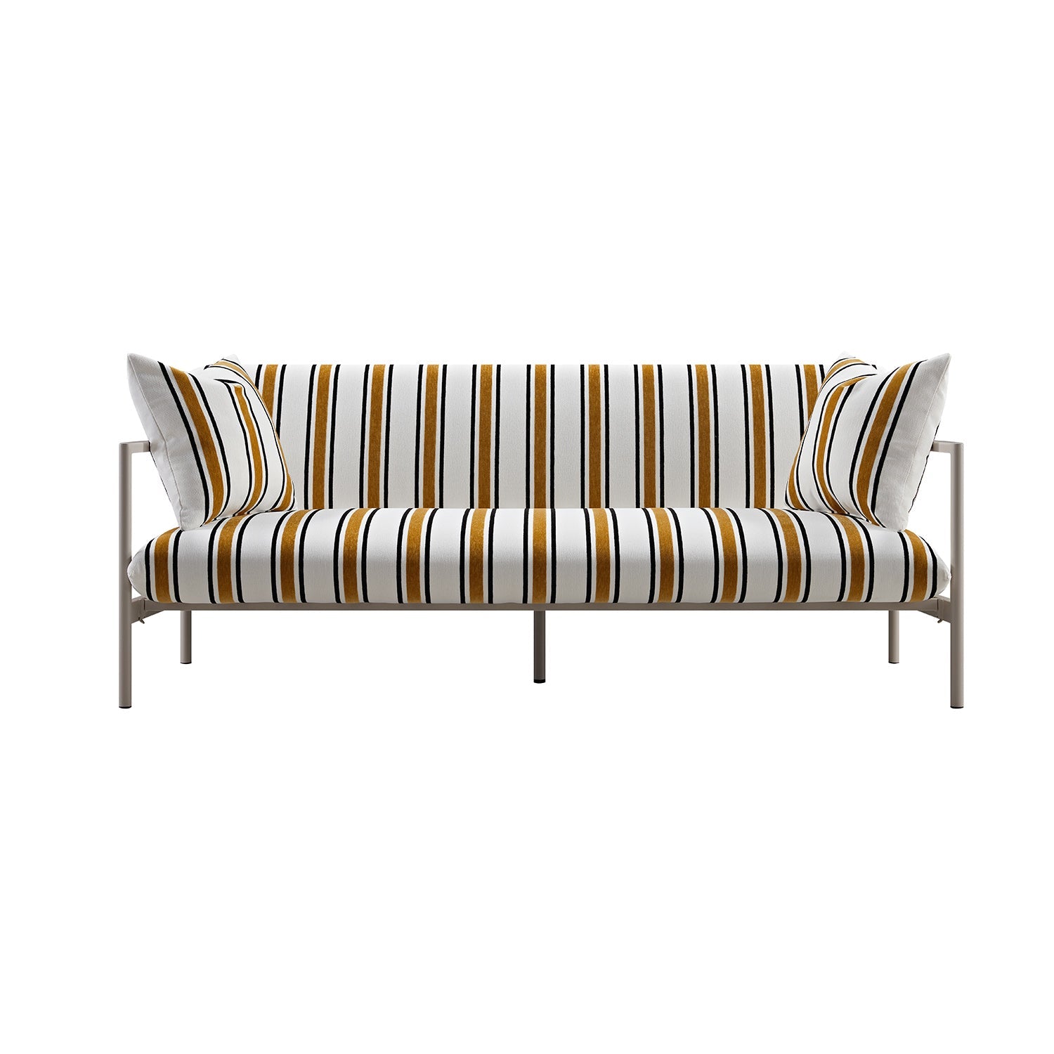 Linea Three Seater Sofa Bed, Amber Striped Chenille