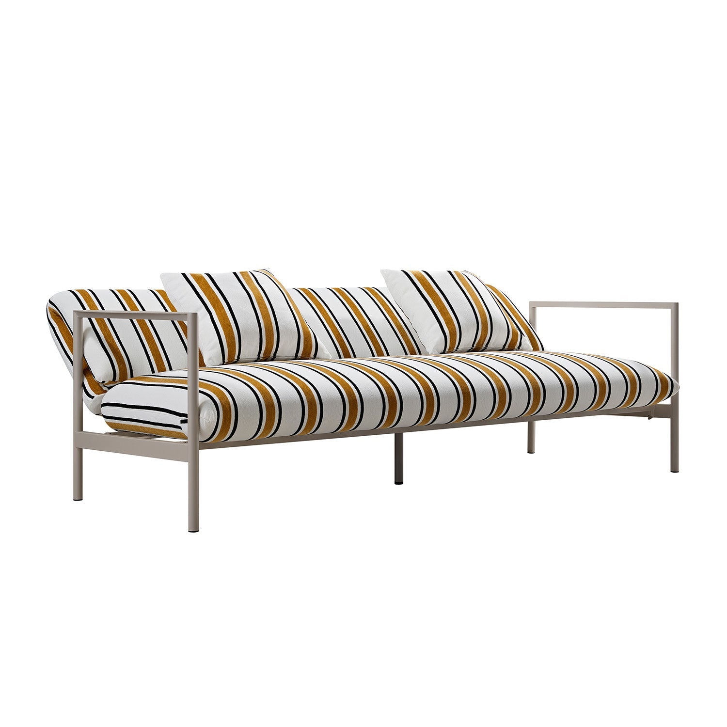 Linea Three Seater Sofa Bed, Amber Striped Chenille