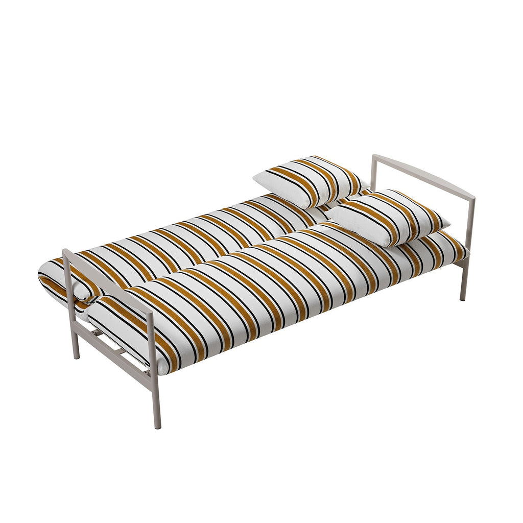 Linea Three Seater Sofa Bed, Amber Striped Chenille