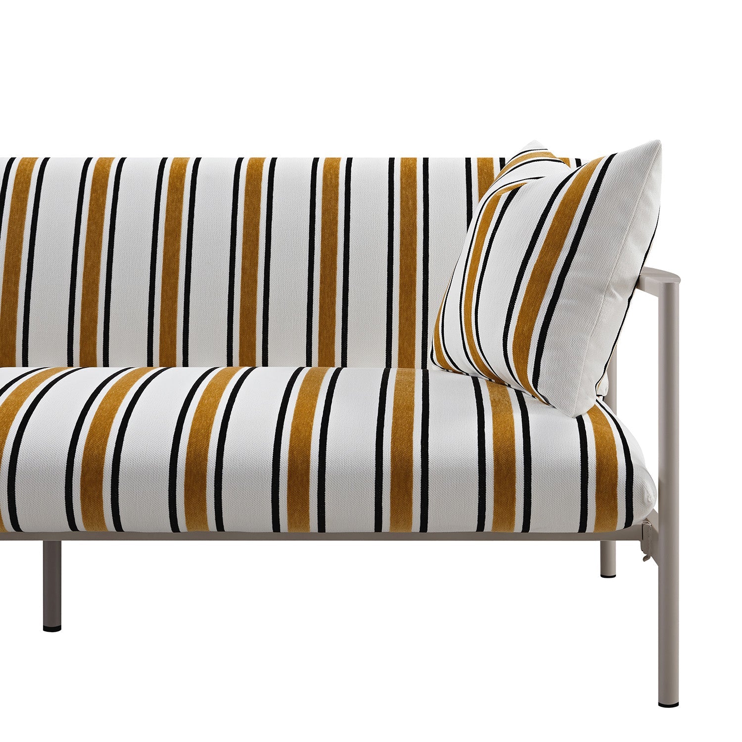 Linea Three Seater Sofa Bed, Amber Striped Chenille