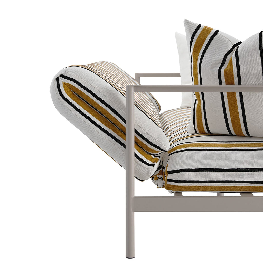 Linea Three Seater Sofa Bed, Amber Striped Chenille