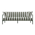 Linea Three Seater Sofa Bed, Forest Green Striped Chenille