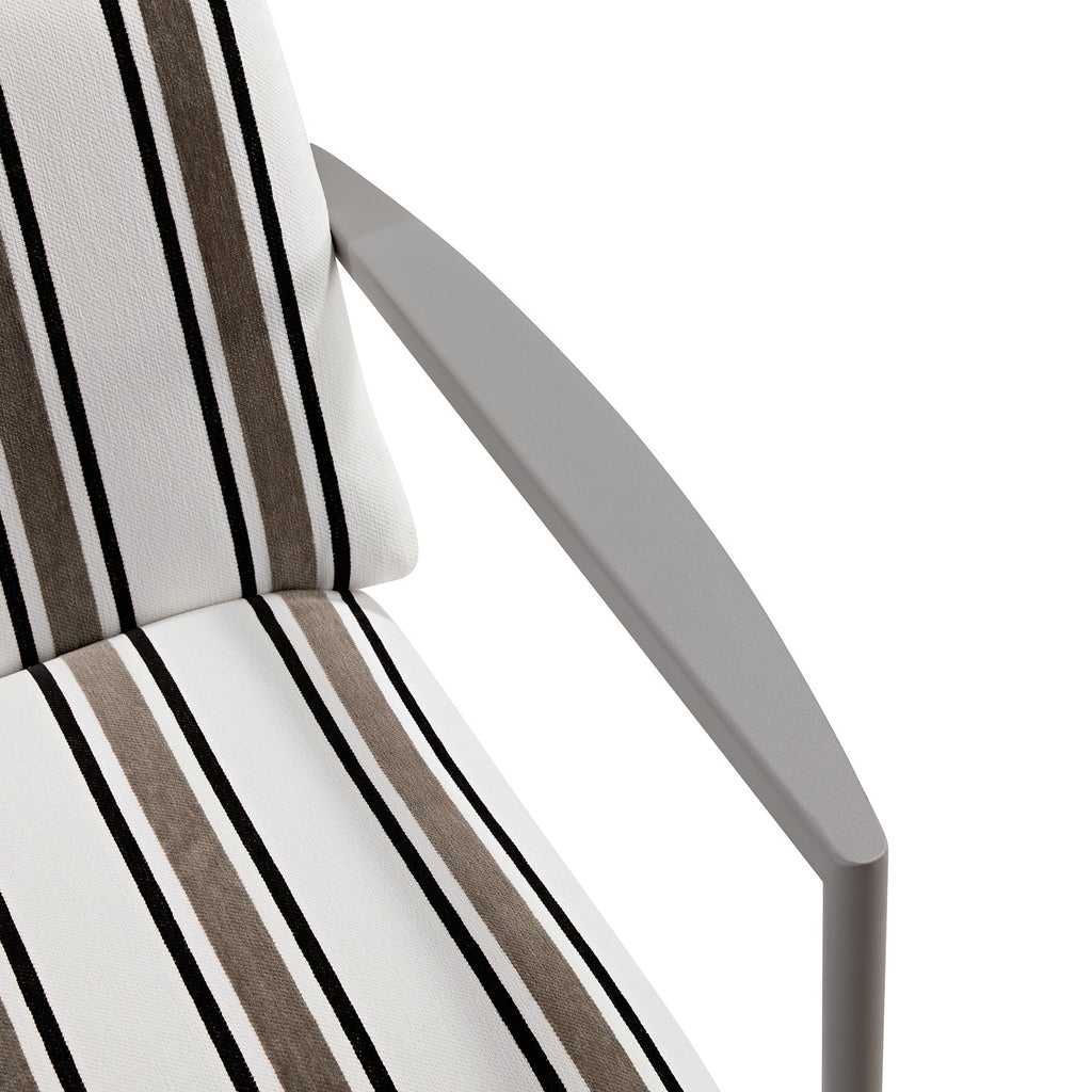 Linea Three Seater Sofa Bed, Taupe Striped Chenille