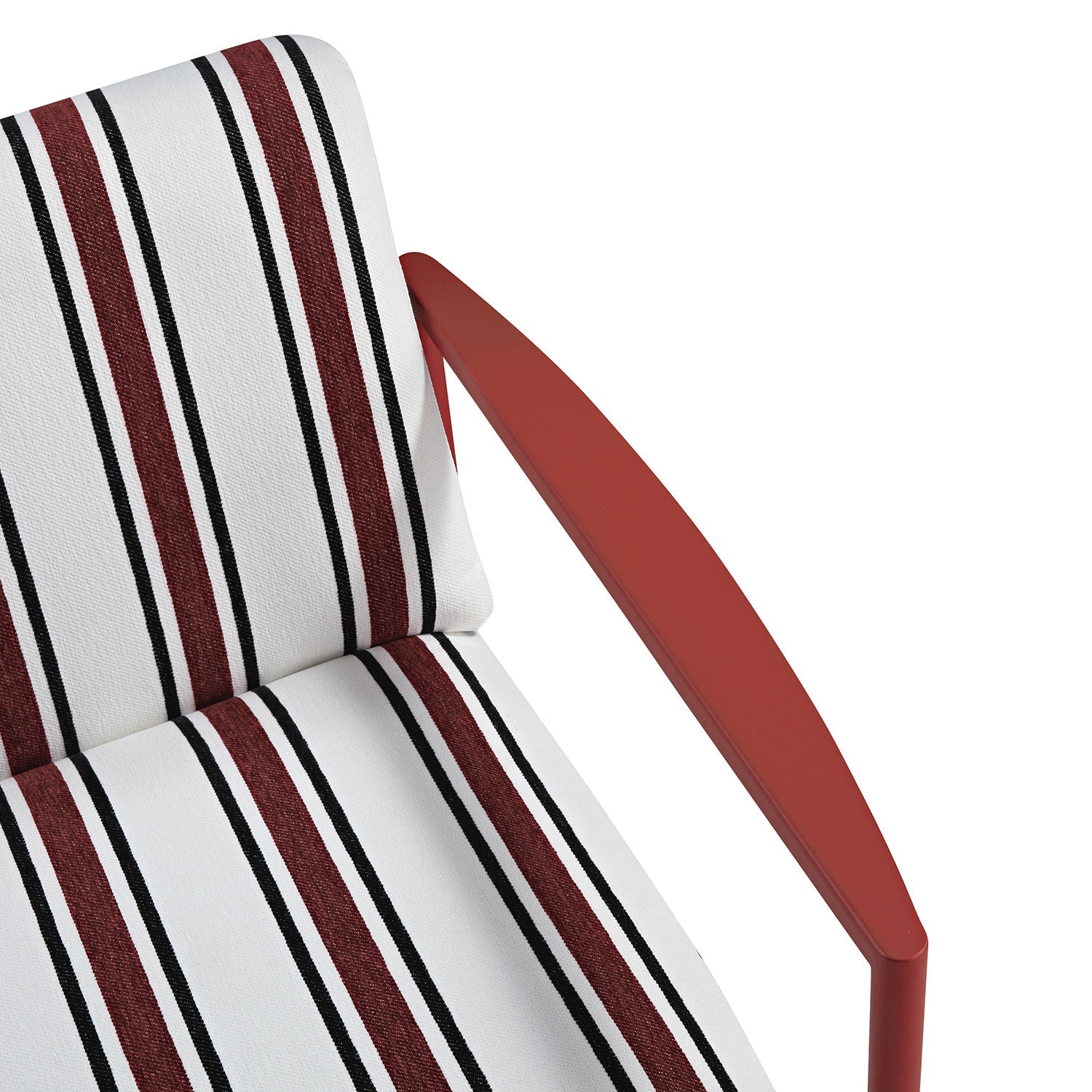 Linea Three Seater Sofa Bed, Maroon Red Striped Chenille