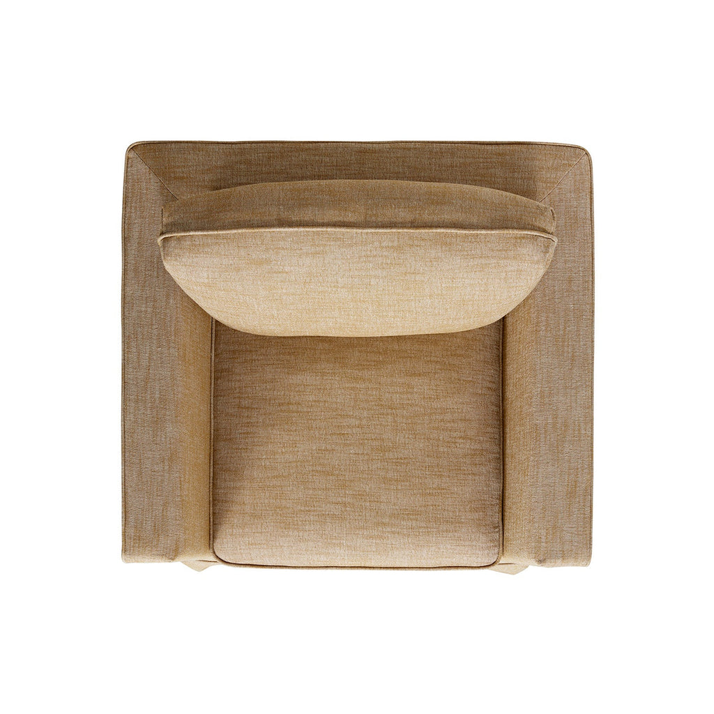 Fitz Skirted Armchair, Apricot Linen Blend