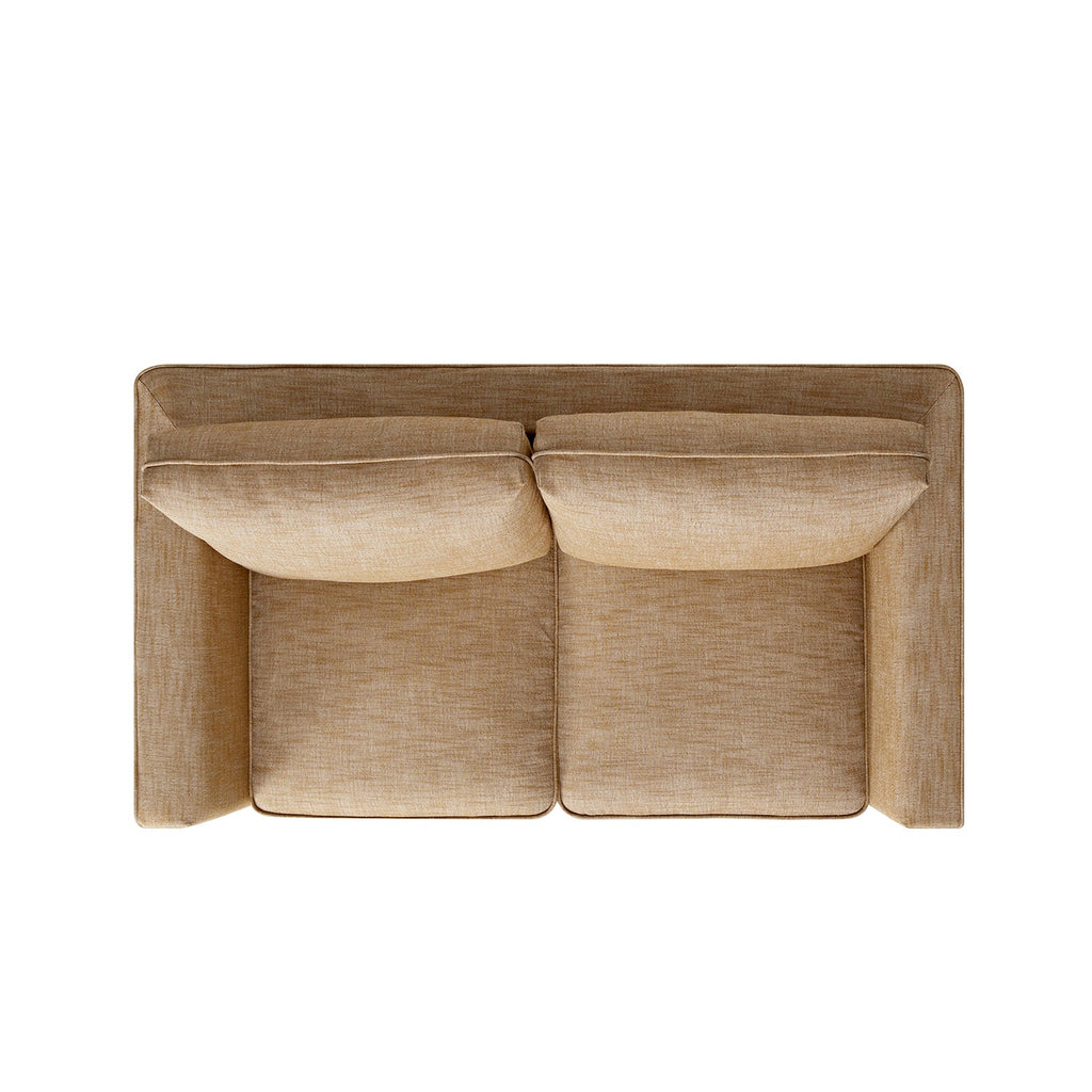 Fitz Skirted 2-Seater Sofa, Apricot Linen Blend