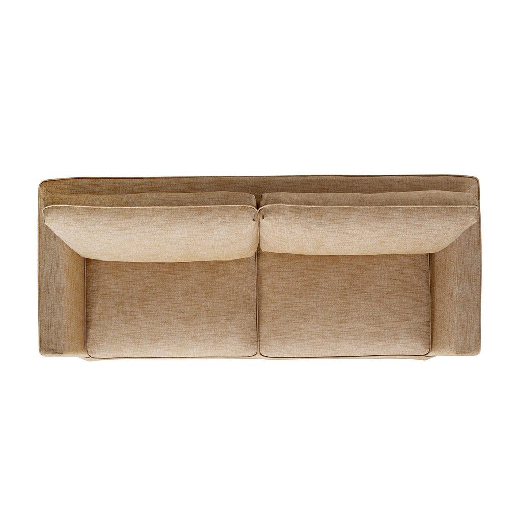 Fitz Skirted Large 3-Seater Sofa, Apricot Linen Blend