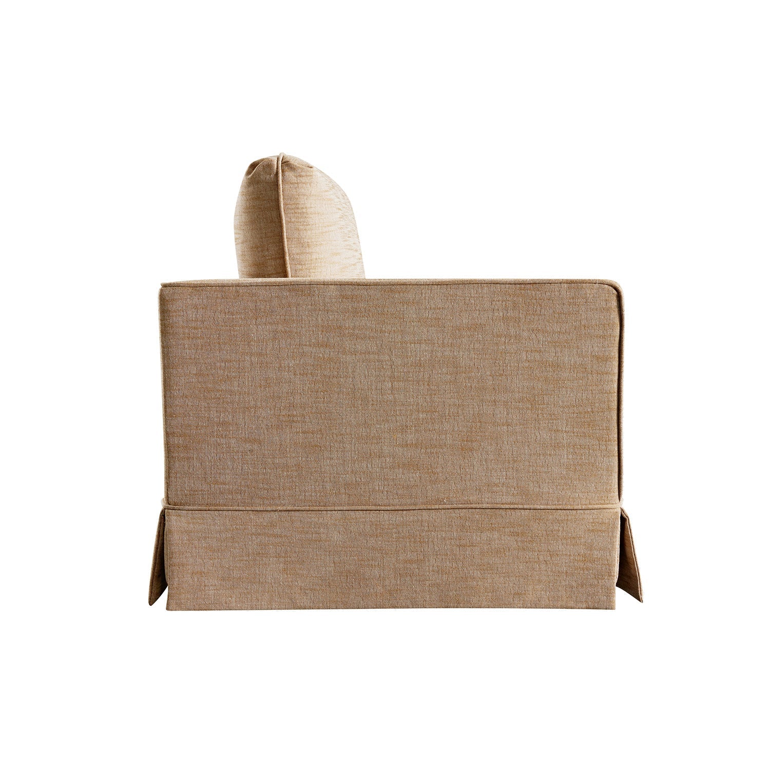 Fitz Skirted Loveseat, Apricot Linen Blend