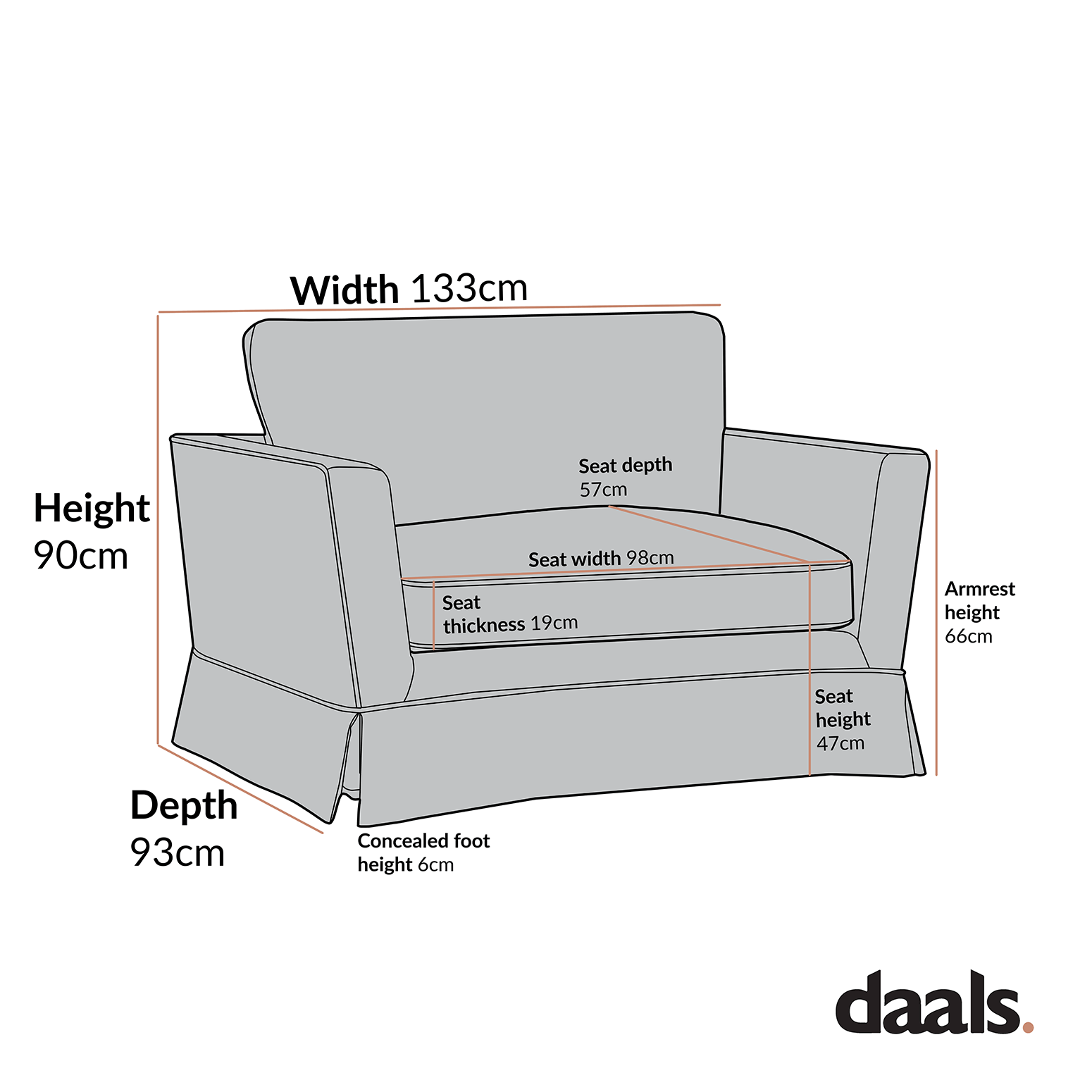 Fitz Skirted Loveseat, Sage Striped Linen Blend