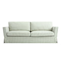 Fitz Skirted Large 3-Seater Sofa, Sage Striped Linen Blend