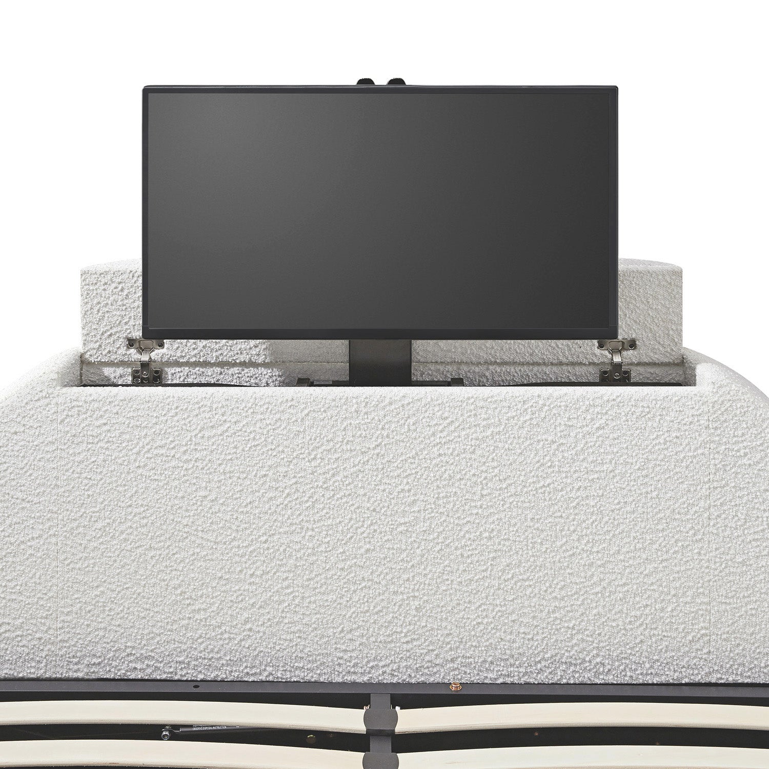 Archer White Boucle Ottoman TV Bed