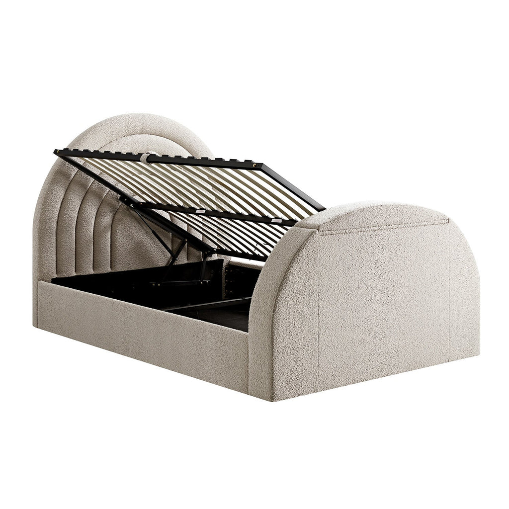 Archer Taupe Boucle Ottoman TV Bed