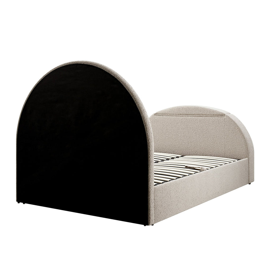 Archer Taupe Boucle Ottoman TV Bed