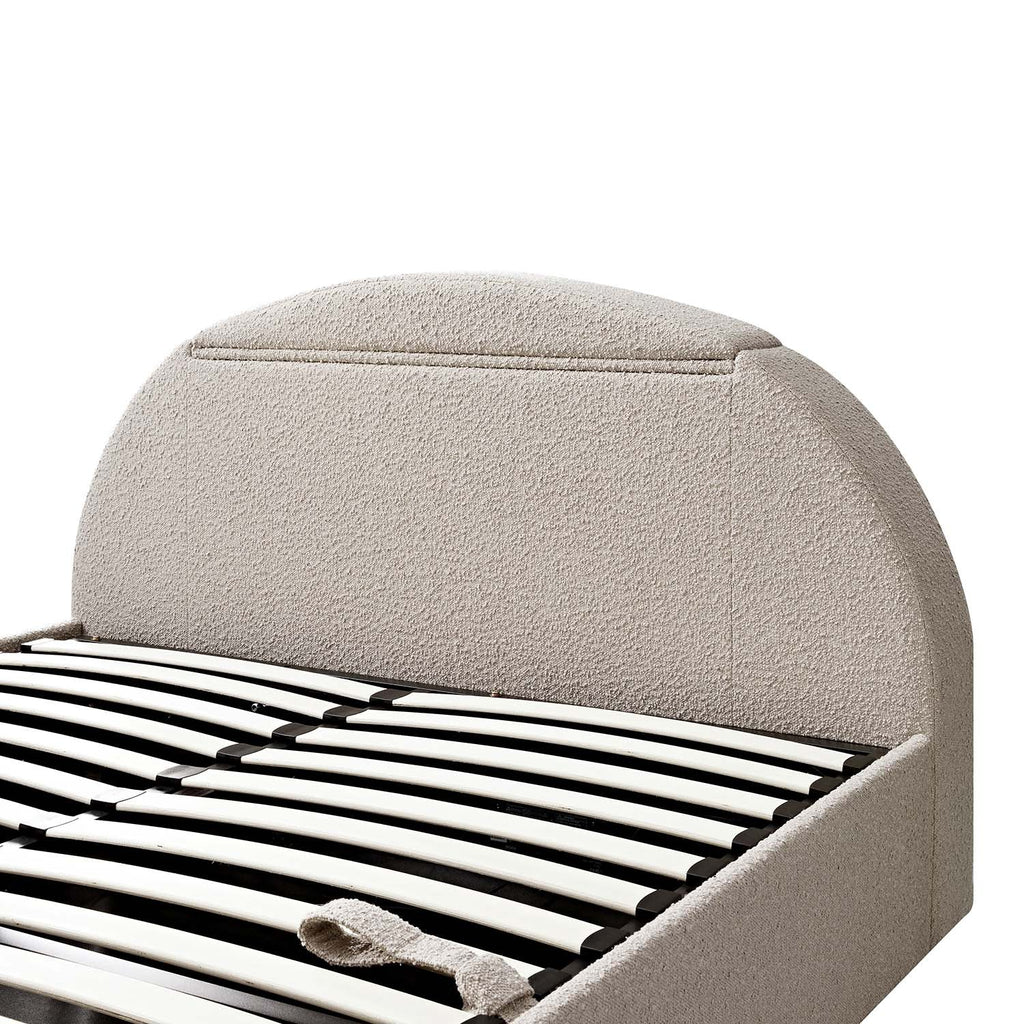 Archer Taupe Boucle Ottoman TV Bed