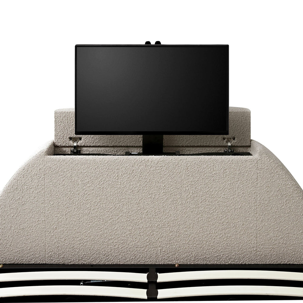 Archer Taupe Boucle Ottoman TV Bed