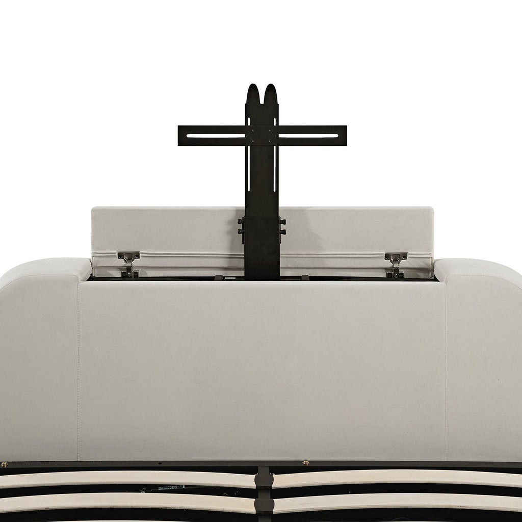 Hadley Champagne Velvet Ottoman TV Bed