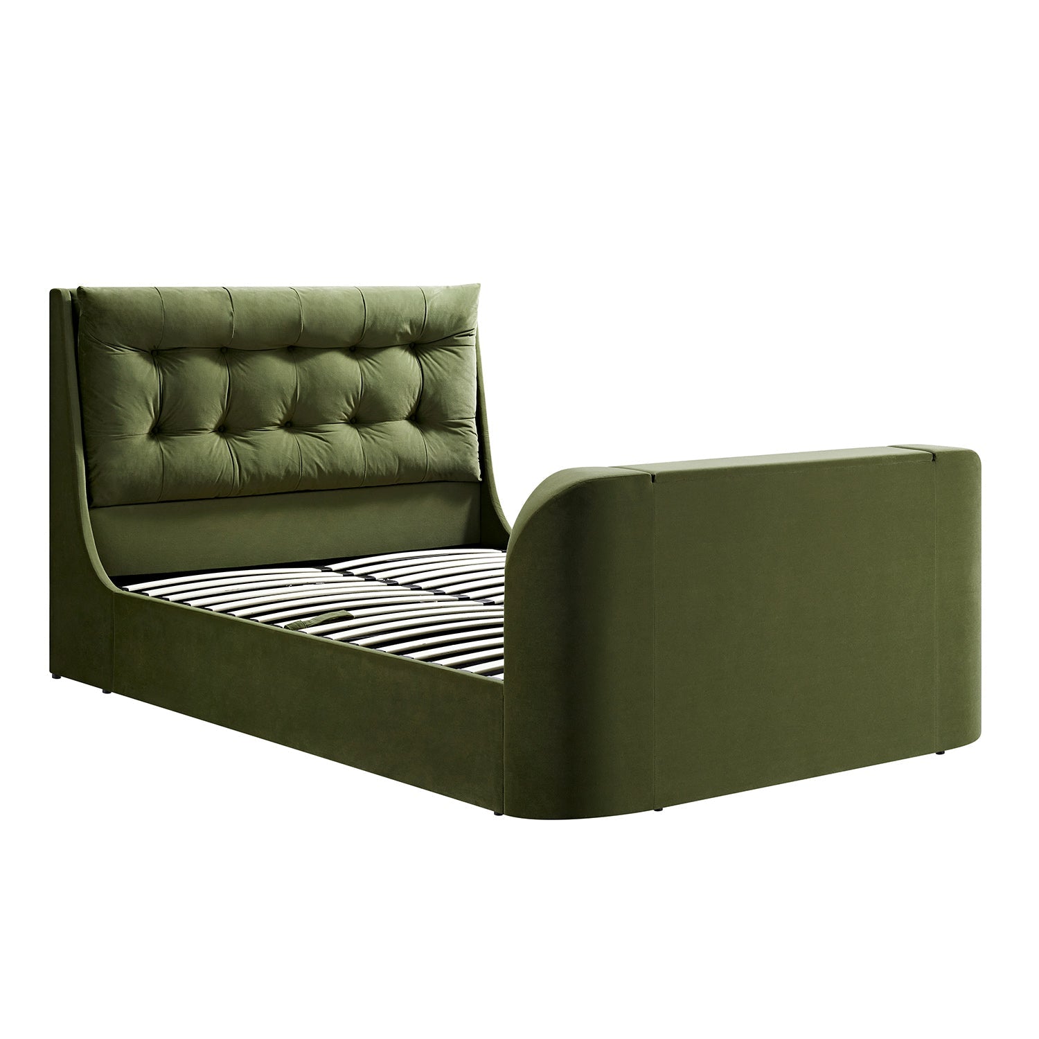 Hadley Moss Green Velvet Ottoman TV Bed
