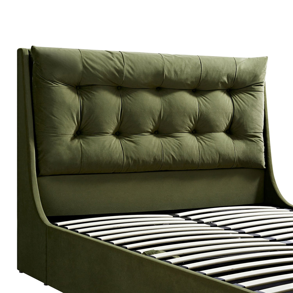 Hadley Moss Green Velvet Ottoman TV Bed